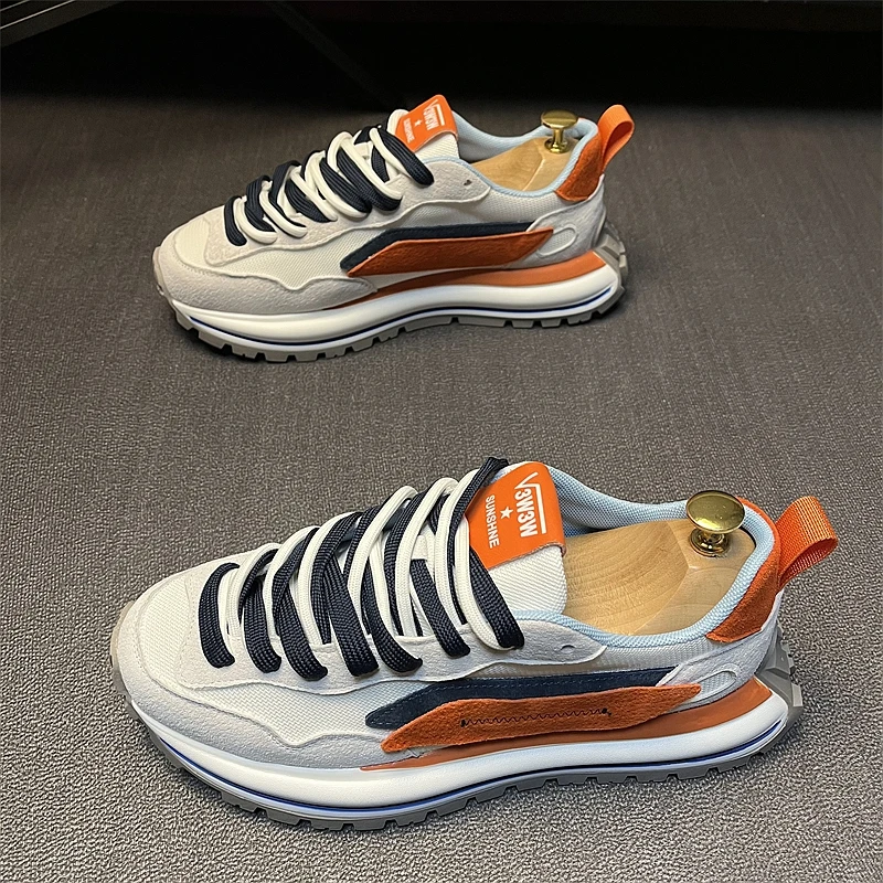 男鞋夏款精神小伙休闲运动软底防滑网面透气防臭网红老爹鞋男