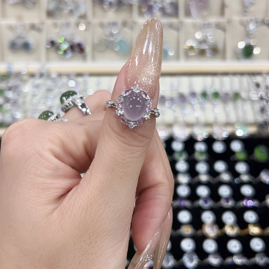 小***€戒指萤石银S925镶嵌