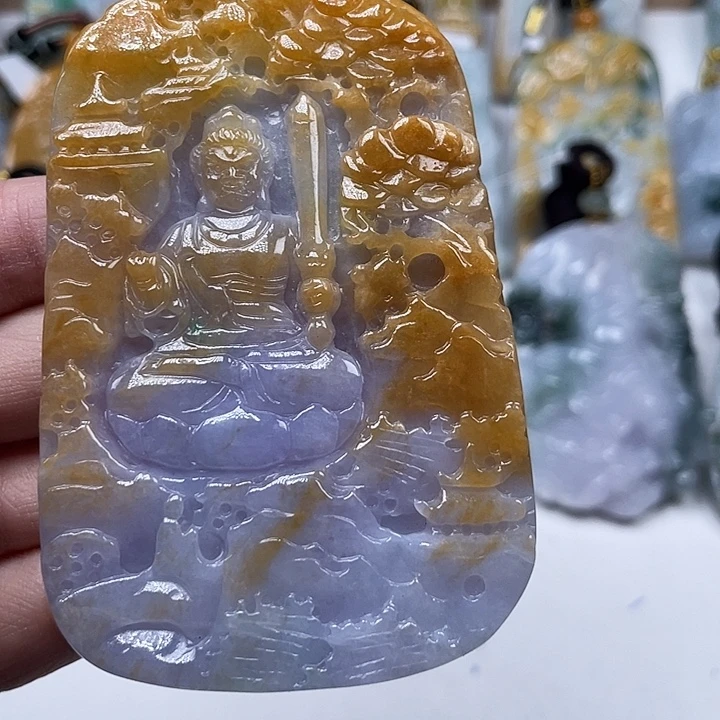 翡翠未镶嵌颈饰天然