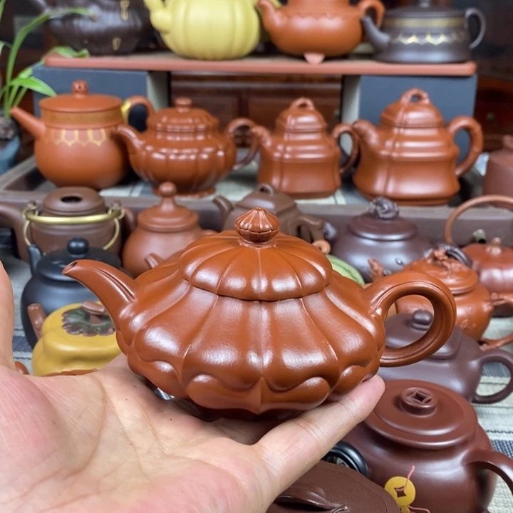 紫砂茶壶合菱220cc原矿赵庄朱泥特价