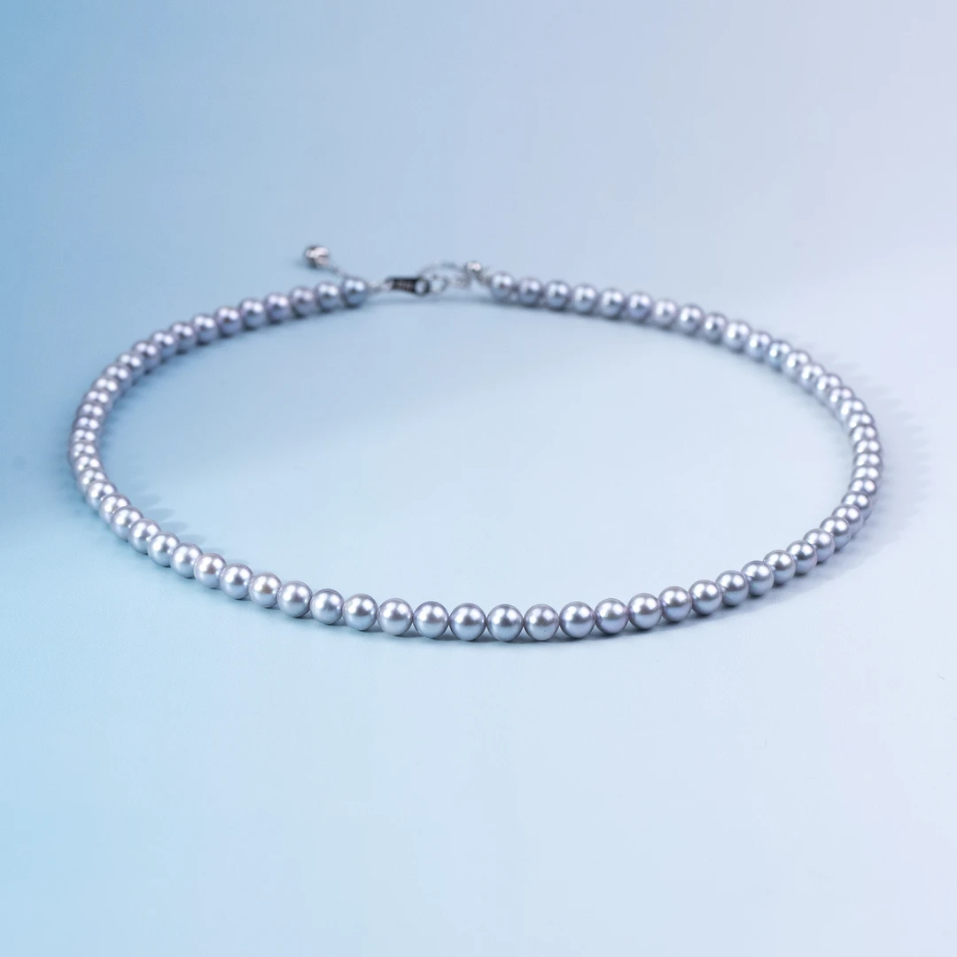 【马力克专属】天使之泪海水珍珠Akoya真多麻色项链S925银5-6mm气质