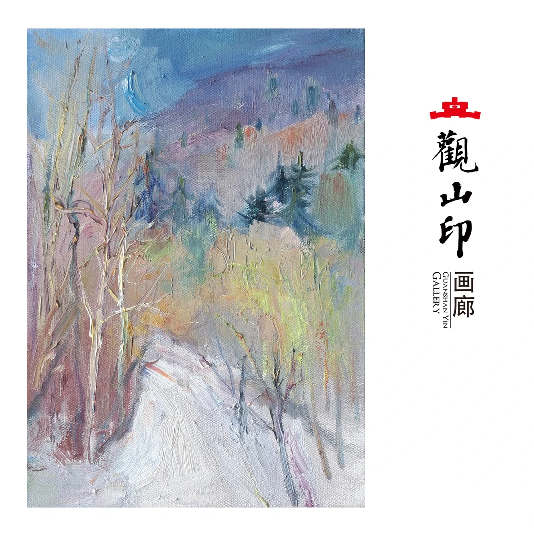 L原创手绘风景油画23.8x33cm丛林作品4206