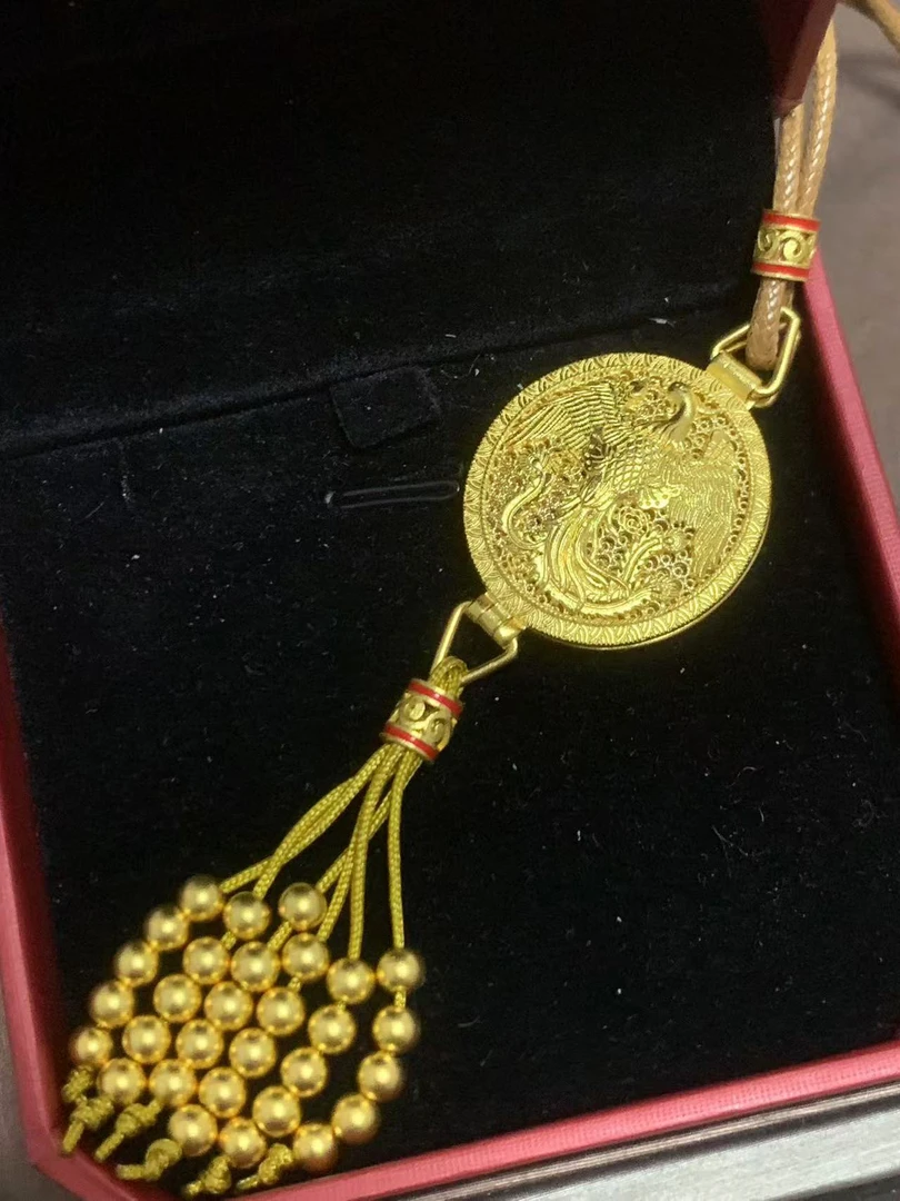 【世纪金时代金店】足金珐琅彩凤香囊吊坠