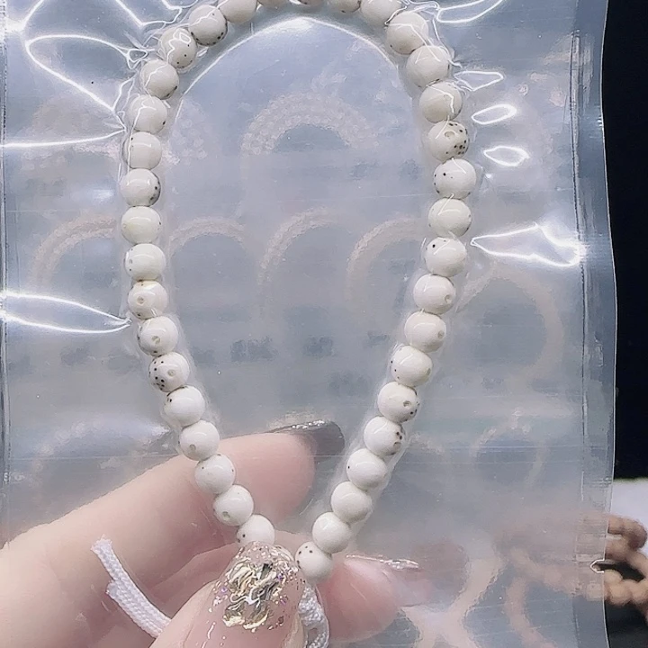 星月菩提吊坠6.6通体骨瓷白手持