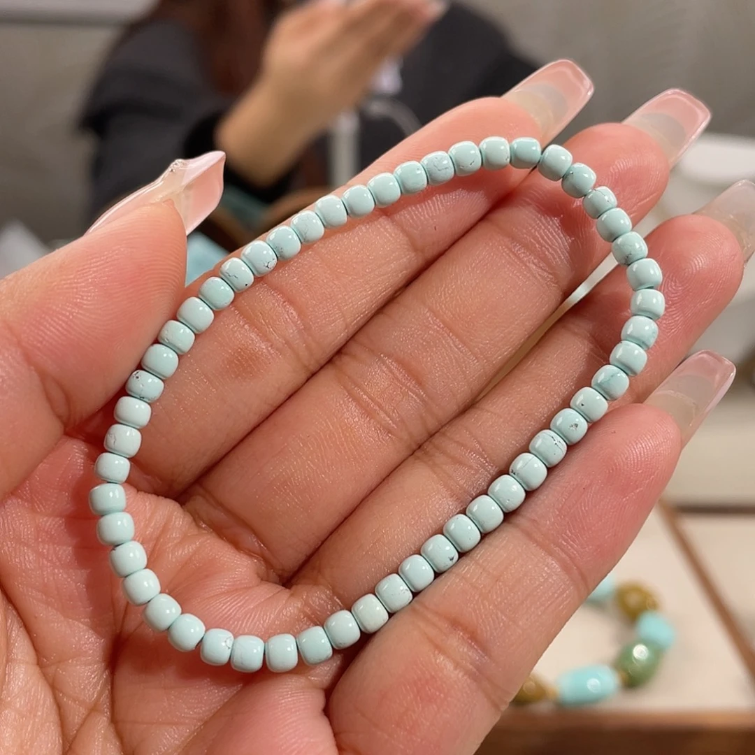 绿松石足铂镶嵌福利单圈卡3.6