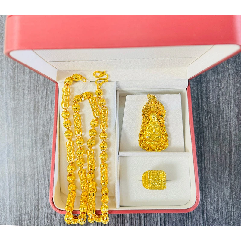 合金项链 新店新活动竹节镂空项链拍一发三福利【项链+吊牌+戒指】