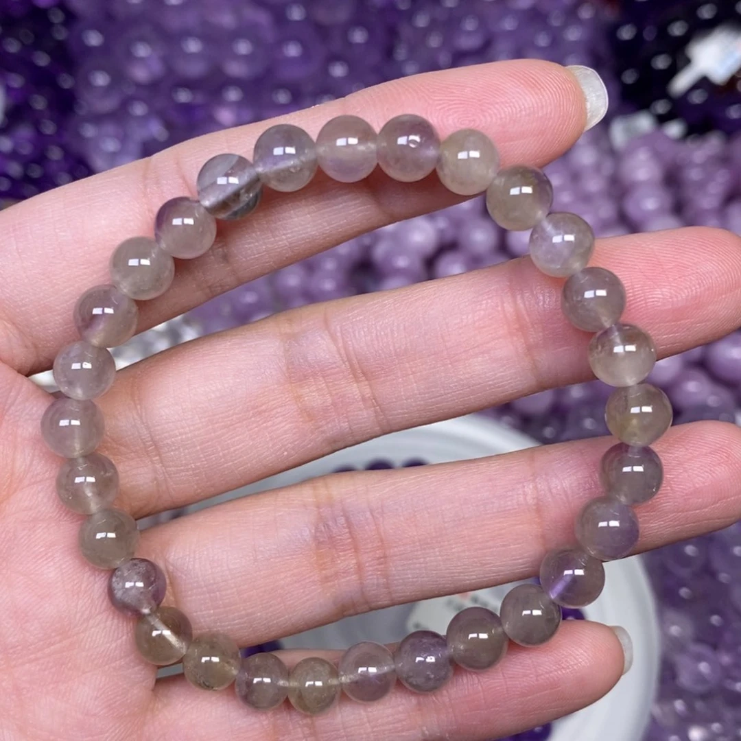 水晶手链未镶嵌梦幻紫水晶