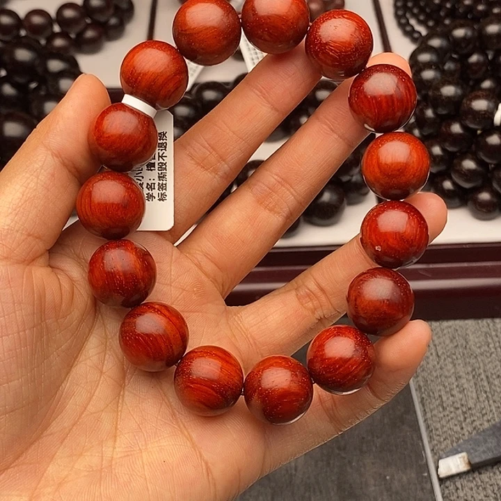 手串/手链小叶紫檀1.5原汁原味鸡血红泥料特价