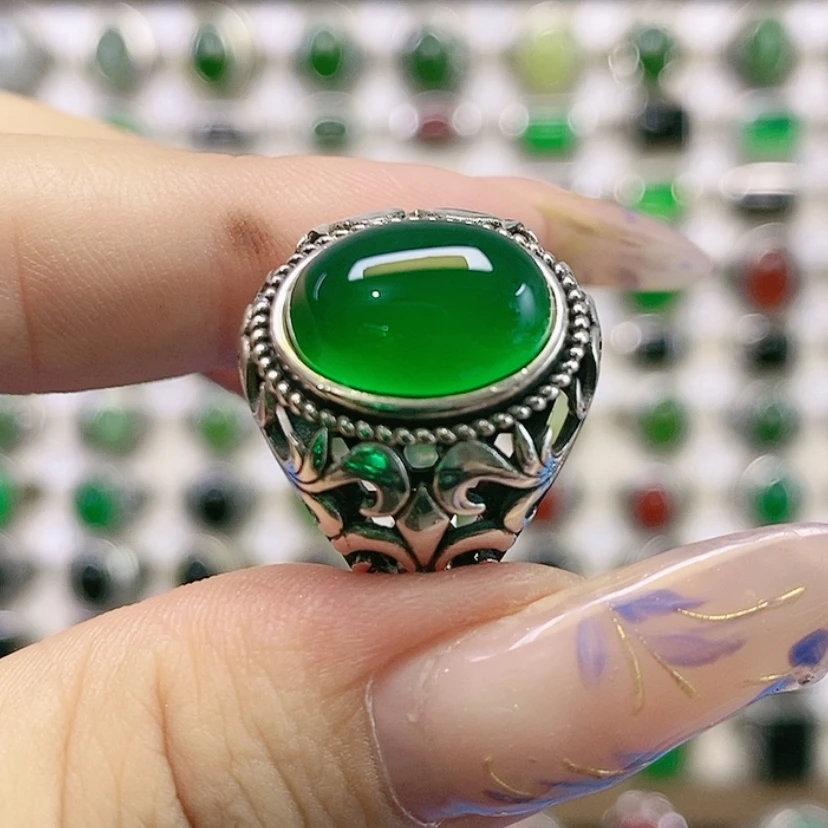 【闪购商品】玛瑙/玉髓戒指银S925镶嵌