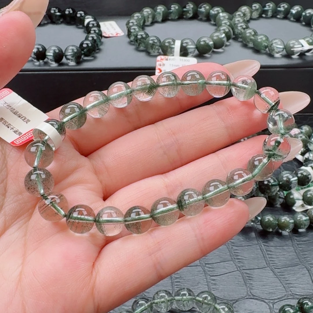 未镶嵌手链水晶绿幽灵