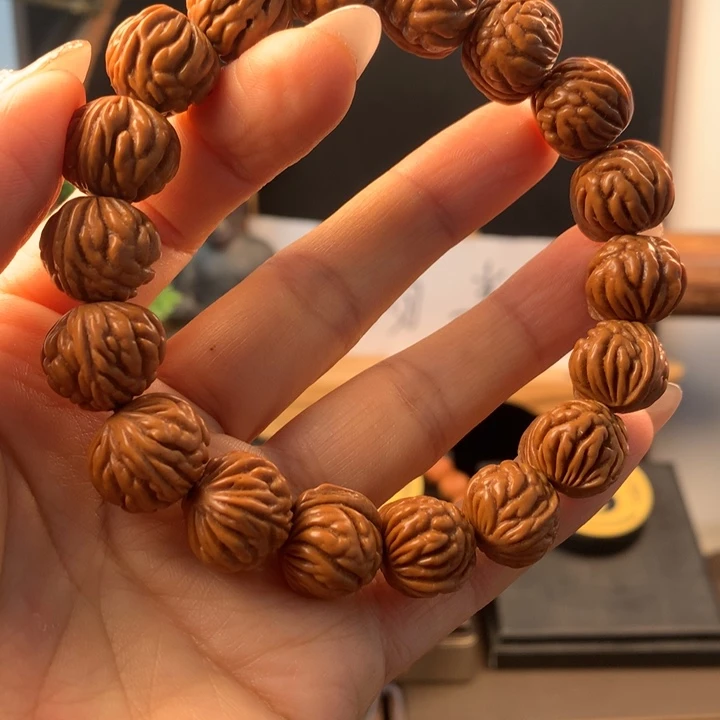 文玩核桃手串14金豆