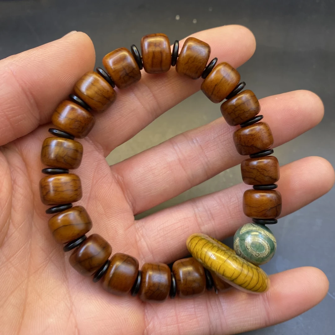 非金属皮质手链 藏式手串直径12单圈