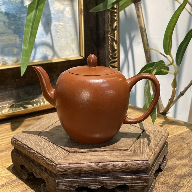 孟臣小煤窑朱泥小品光器美人肩紫砂壶