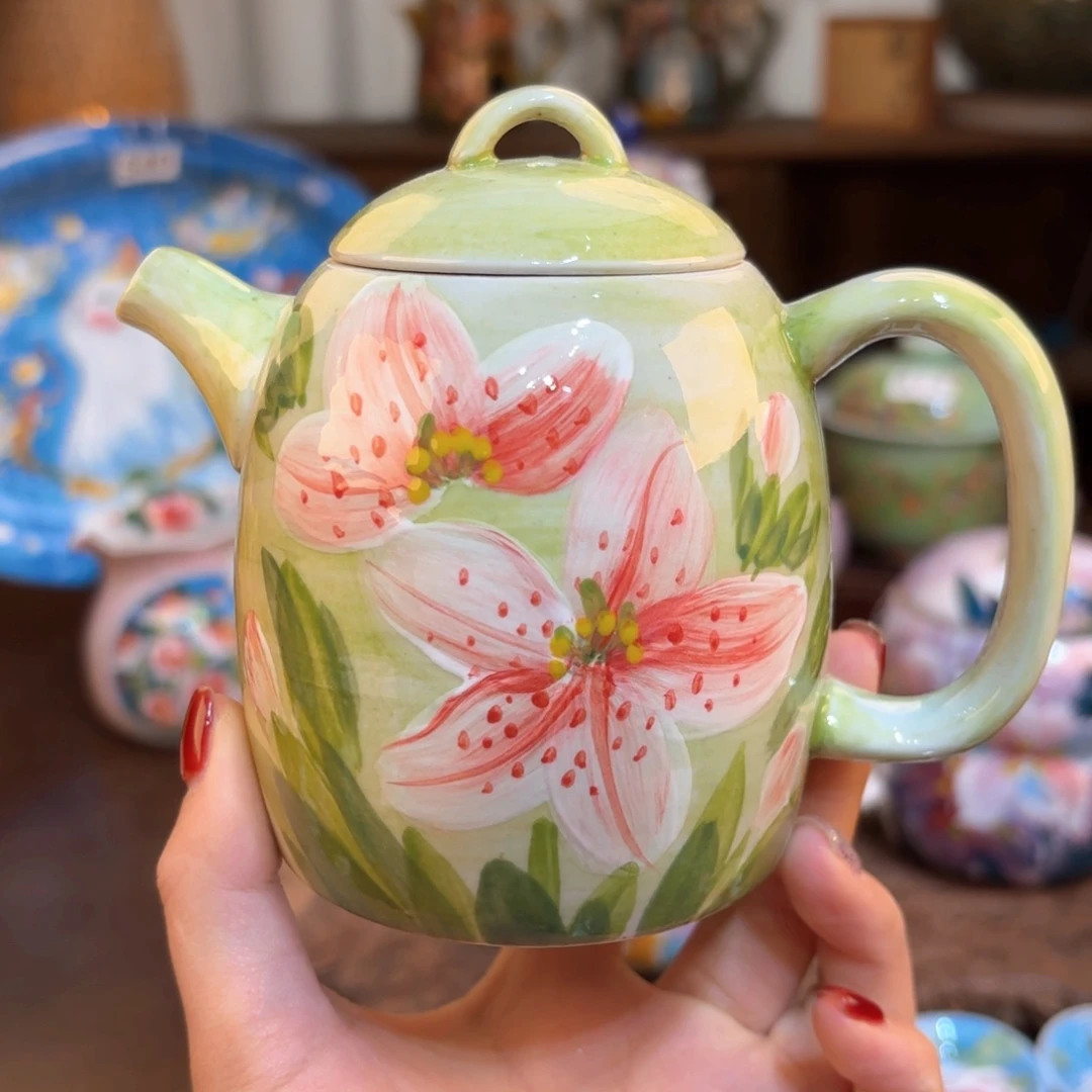 景德镇手绘高温釉下彩陶瓷茶具