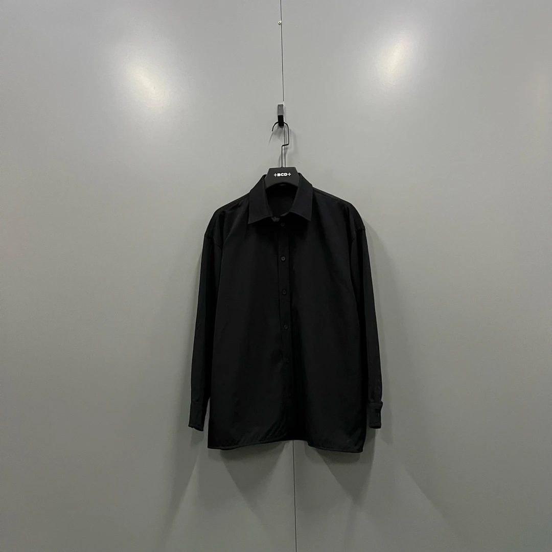 95新 Balenciaga/巴黎世家 z5 黑色衬衫 34码/bc017436