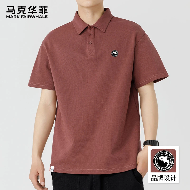 马克华菲潮流印花薄款短袖POLO衫男2025夏季新款宽松休闲翻领T恤
