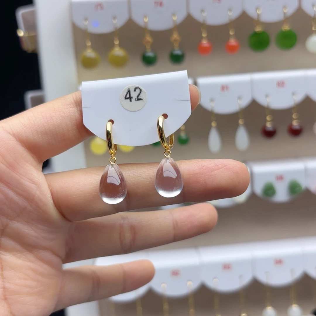 银S925镶嵌耳饰水晶