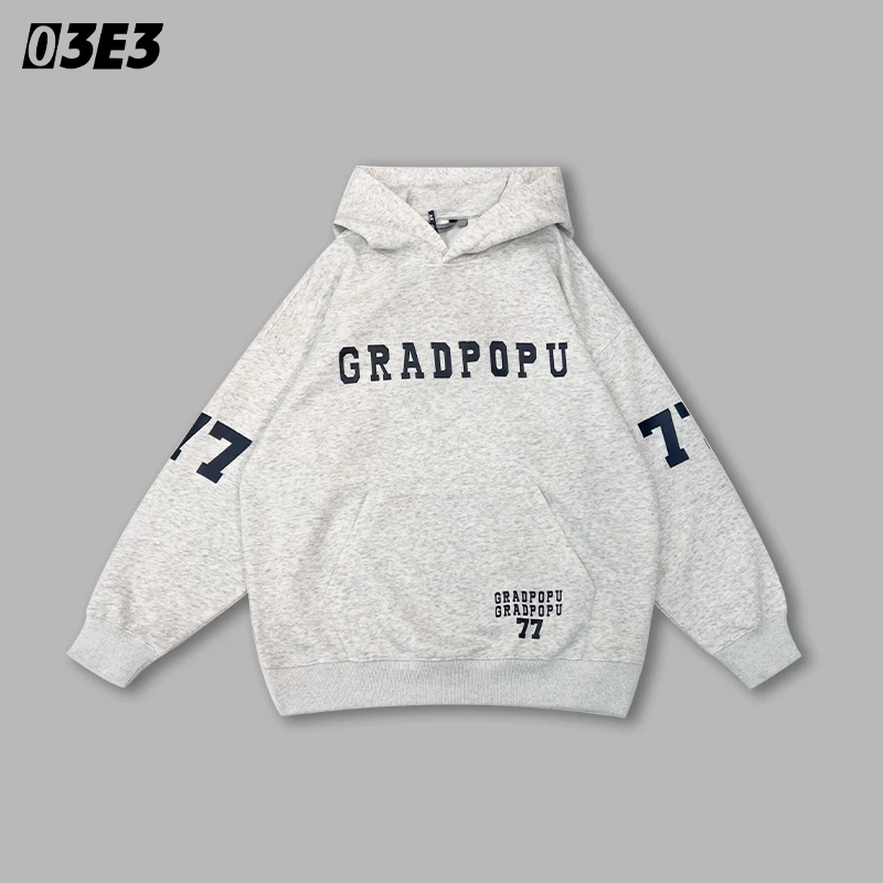 【03E3】青少年2025简约韩系连帽卫衣