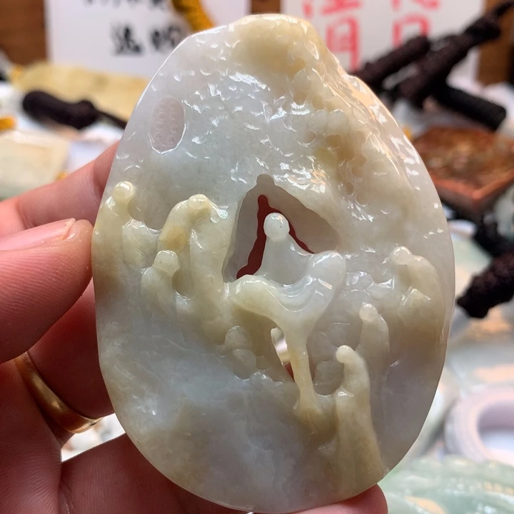 翡翠未镶嵌颈饰保真天然a货翡翠