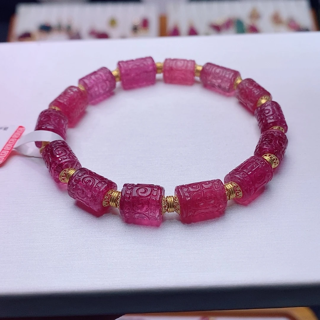 碧玺手链18K金镶嵌碧玺手链