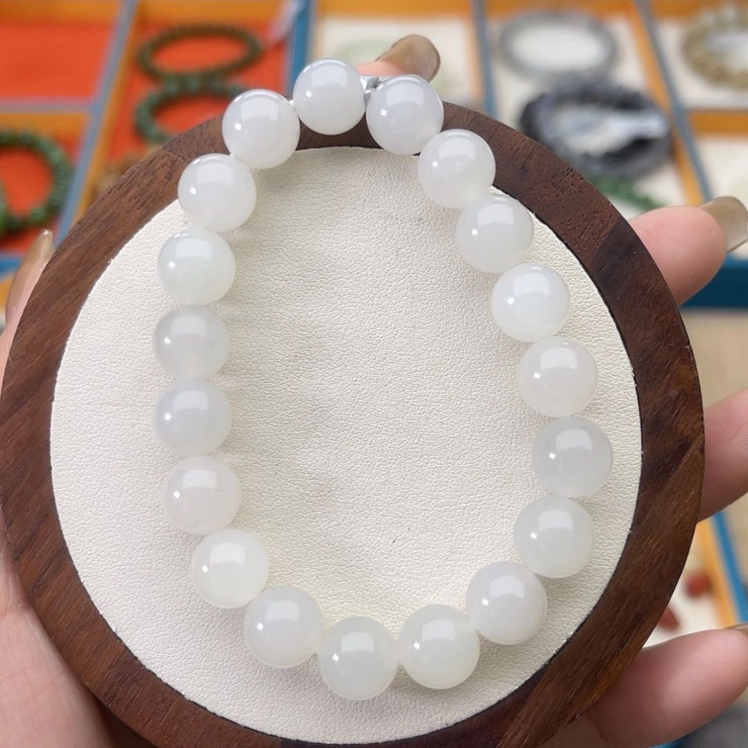 和田玉未镶嵌手串A32卡10