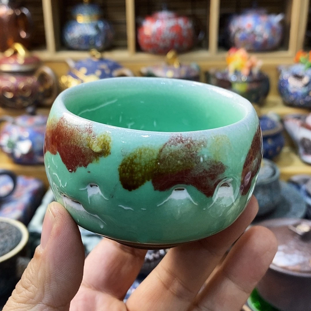 粗陶柴烧志野茶器