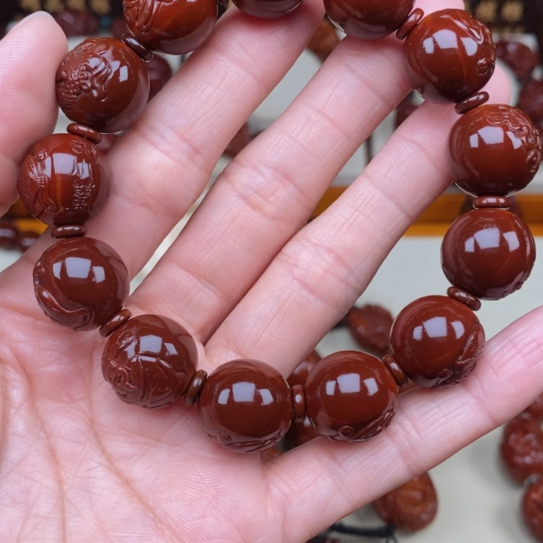 橄榄核吊坠营***木财神，