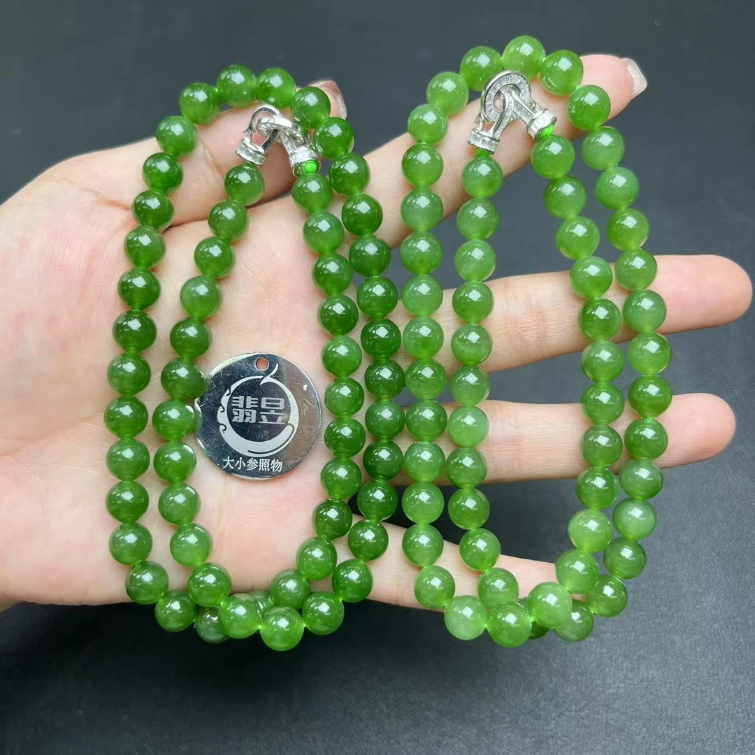 翡昱-N6-18134-和田玉珠链颈饰/约7+/约56颗/-多样性发其一C