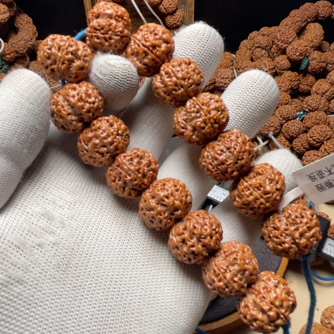 云***帆金刚菩提手串梁产区蜂窝梅花双龙超头21尺