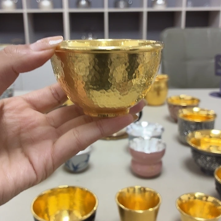 16里外金足金4克仿古杯100毫升