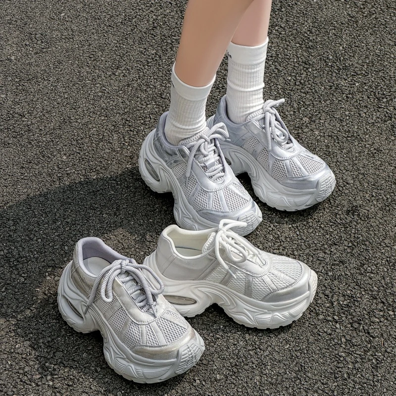 单鞋 新款老爹鞋 气垫底 潮流女鞋【15-3636】