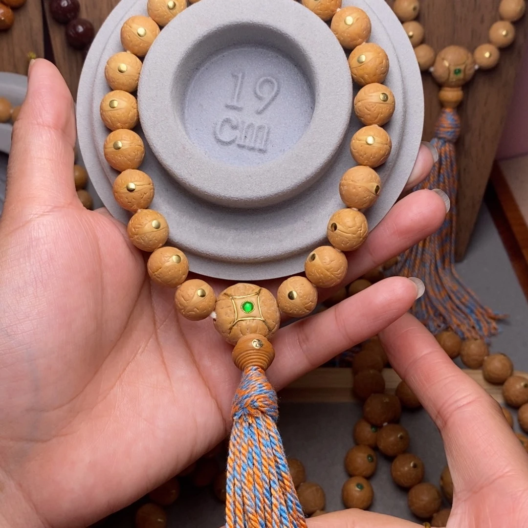 凤眼菩提手串11.5mm➕铜钉