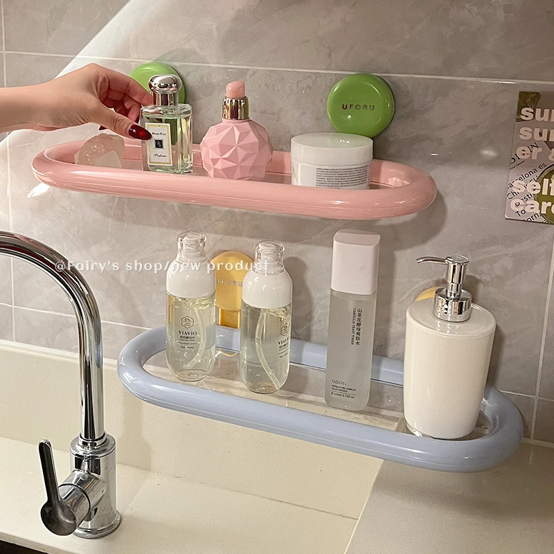 多巴胺置物收纳架浴室墙面吸盘壁挂式卫生间洗漱台角架免打孔挂架