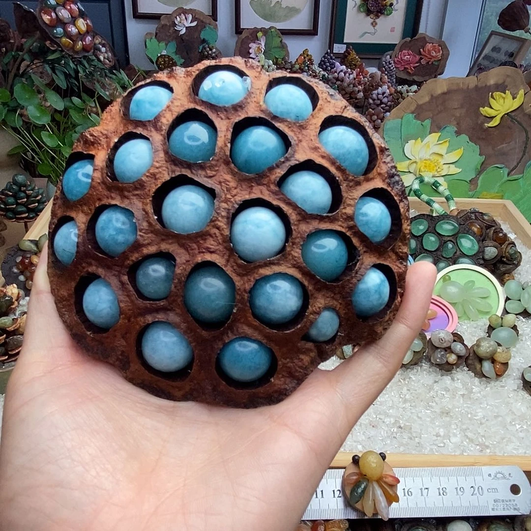 木石院子的莲蓬摆件10