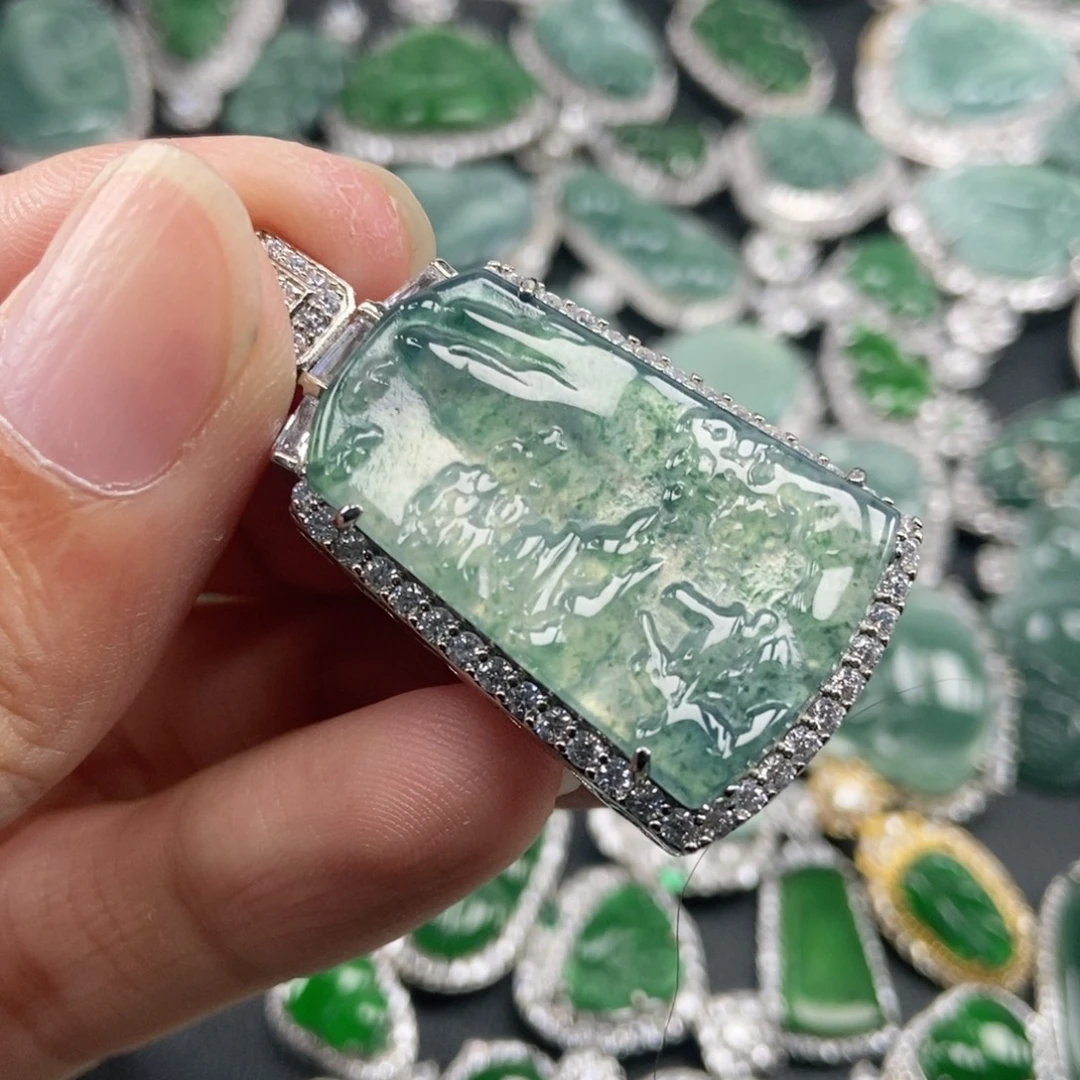 翡翠未镶嵌吊坠(不含链)