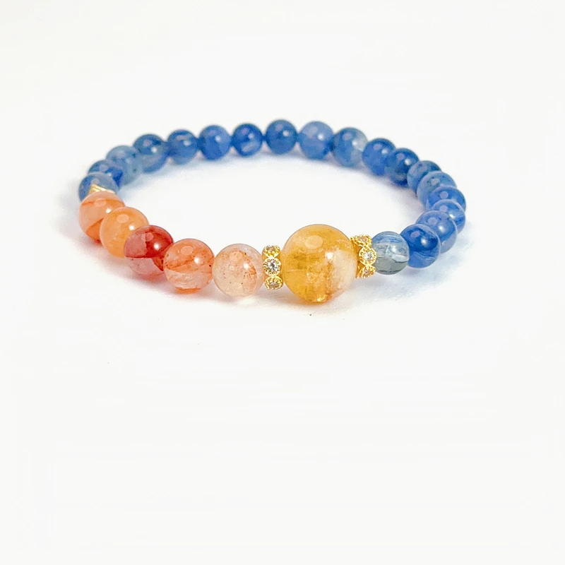 1185禧凤轩【海焰鎏金】招财水晶女士原创手串