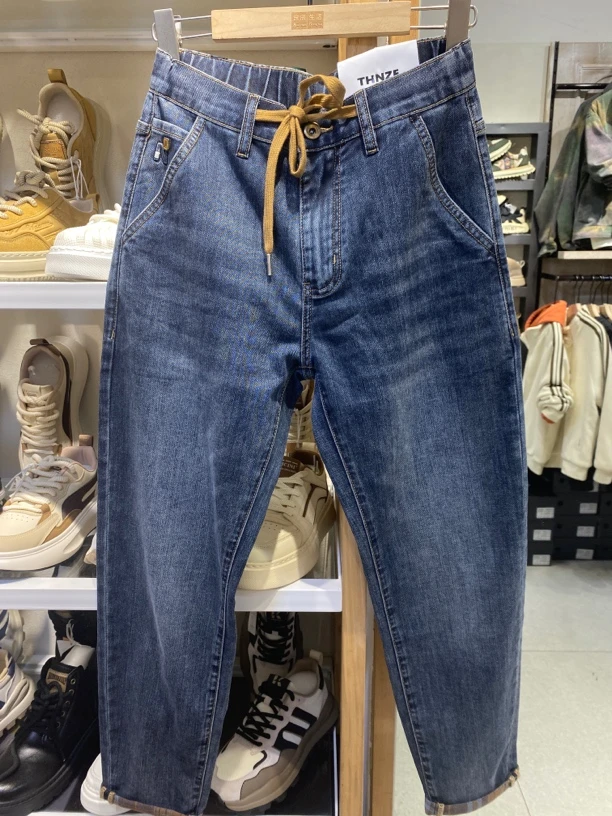 含辰生活男士蓝色牛仔裤5307319