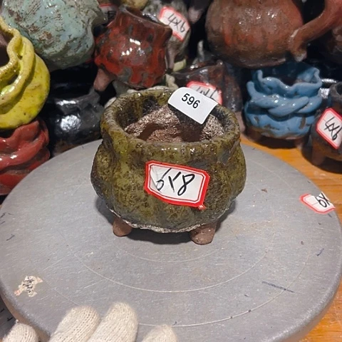 粗陶花盆手工花盆制作