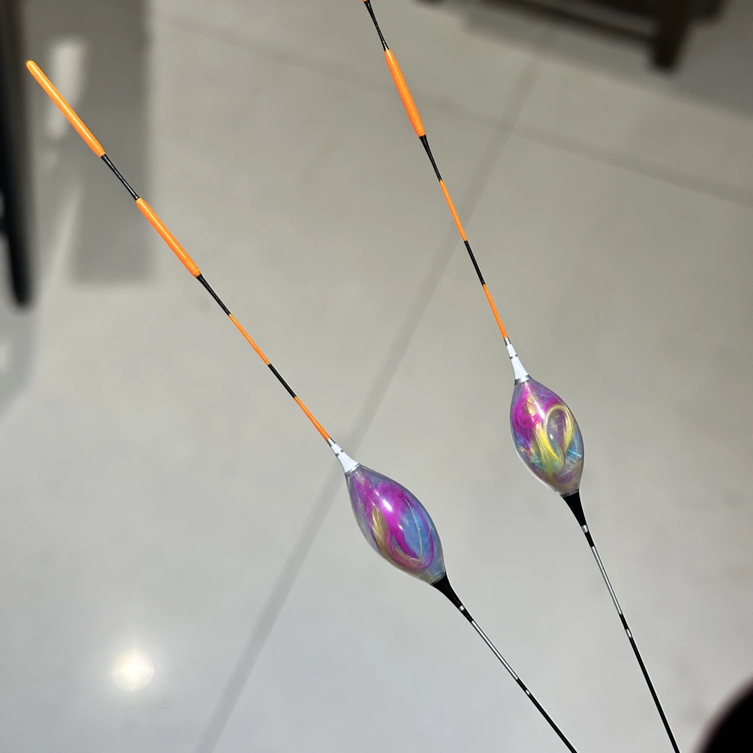 台州气泡浮漂纯手工制作（橙色阴天漂）鲫鱼浮漂鲤鱼浮漂传统浮漂