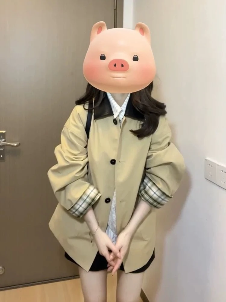 中长款卡其色爆款风衣外套女2025春秋新款小个子韩系高级感英伦风