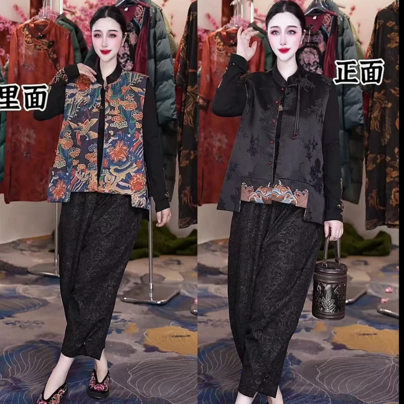 【两面穿马甲】休闲气质显瘦轻奢女士设计师款两面穿马甲1533