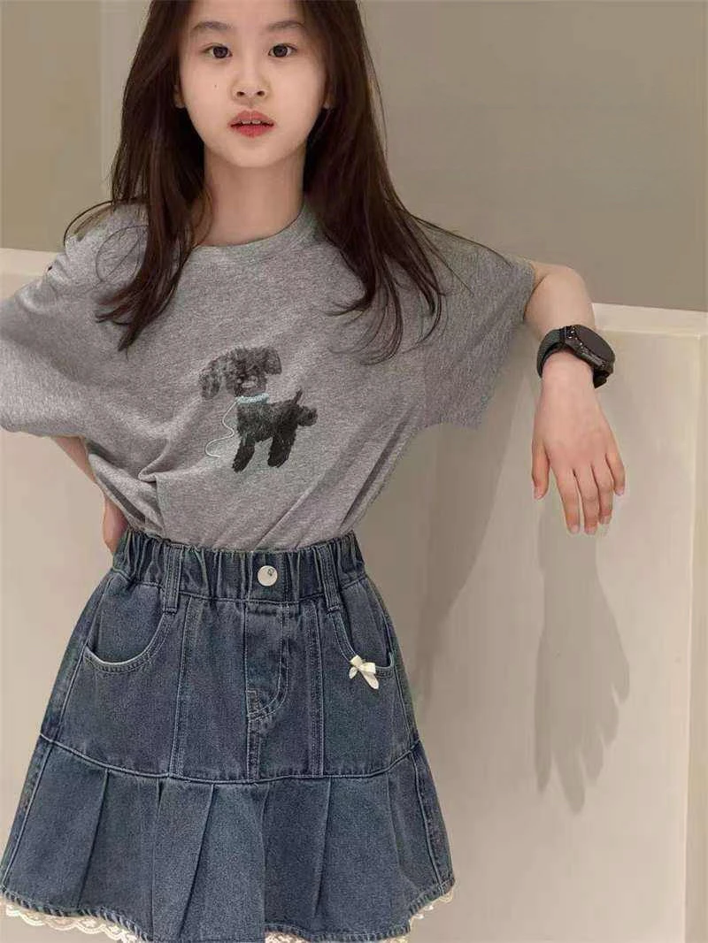 潮童简约小狗短袖806-113