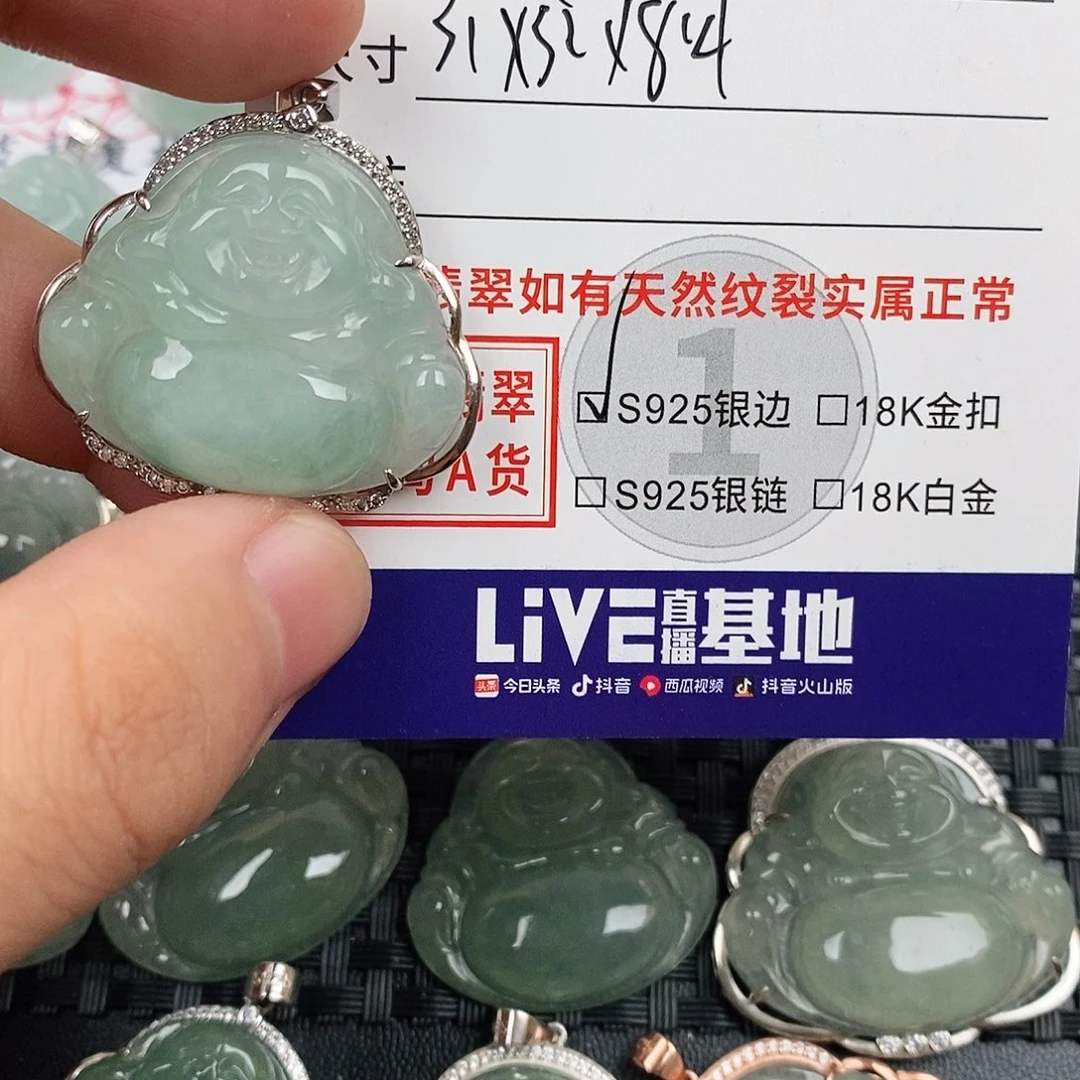 翡翠银S925镶嵌颈饰