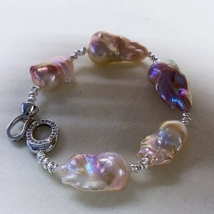 银S925镶嵌耳饰淡水珍珠