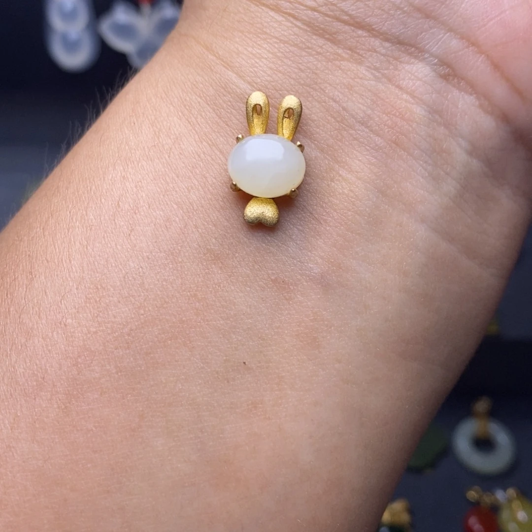 和田玉银S925镶嵌颈饰