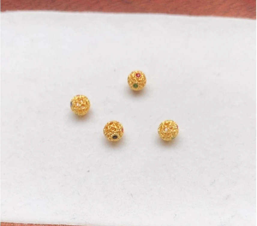 18K金绣球隔珠-18-3466多样性发其一