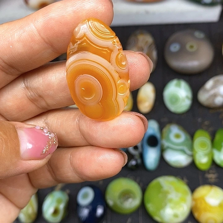水滴款奇石无孔饰品