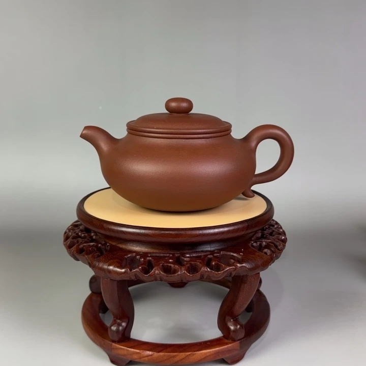 玄***叶茶壶底槽青仿古壶400 CC全手工制作