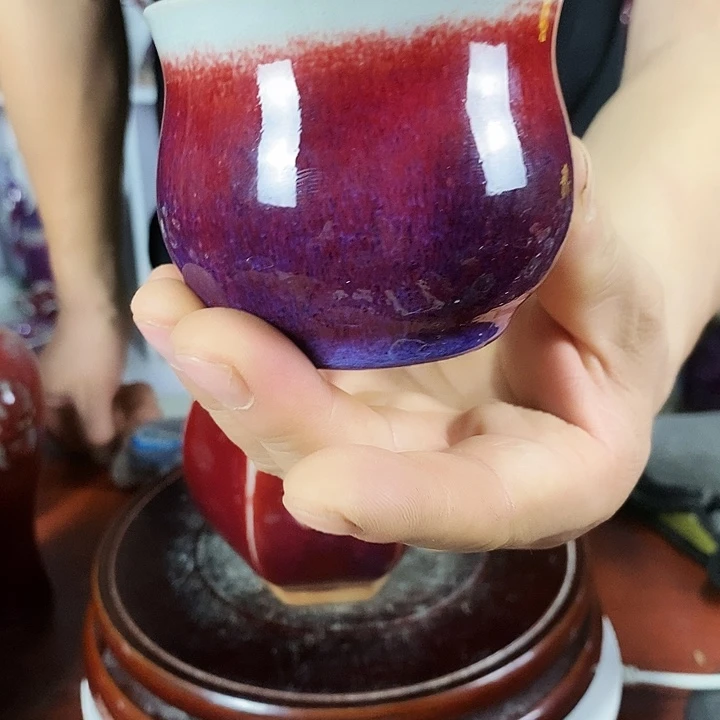 瓷片尚峰钧窑作品手工艺杯