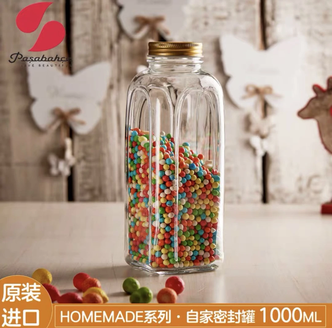 土耳其帕莎帕琦密封罐玻璃食品瓶子泡菜坛子玻璃罐1000ml